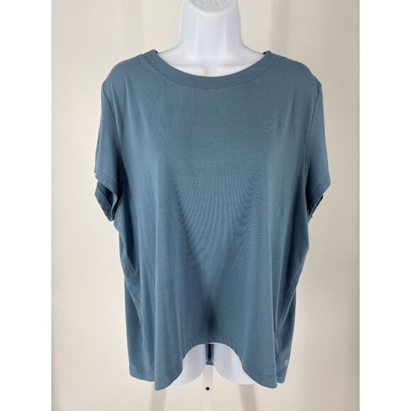 Athleta Tops - Athleta Women’s Blue Oversized Short Sleeve Tee XL Relaxed Casual Basic Top